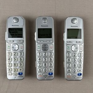 Panasonic KX-TGEA20 Cordless Phone Handset Silver White Set of 3 Replacement
